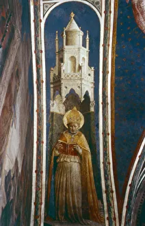 4th Century Prints: St Ambrose, mid 15th century. Artist: Fra Angelico