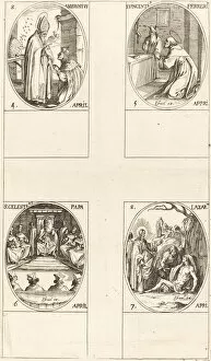 St. Ambrose; St. Vincent Ferrer; St. Celestin; St. Lazarus. Creator: Jacques Callot