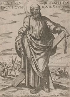 Aelst Nicolaus Van Collection: St. Andrew, from Christ, Mary and the Apostles, ca. 1590-ca. 1610