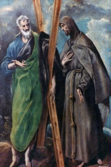 Images Dated 31st August 2006: St Andrew and St Francis, c1590-1595. Artist: El Greco