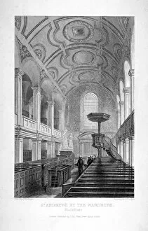 John Le Keux Gallery: St Andrew by the Wardrobe, City of London, 1839. Artist: John Le Keux