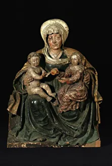 German School Prints: St Anne with the Virgin and Child, 1500-1550. Creator: Unknown