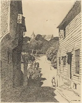 Frederick Landseer Maur Grigg Prints: St. Anne's Church from Southover, 1903. Creator: Frederick Landseer Maur Griggs