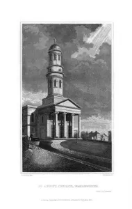 Ionic Prints: St Annes Church, Wandsworth, London, 1830. Artist: R Winkles