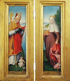Portraits Prints: St Augustine and St Elizabeth, c1510. Creator: Dutch or Lower-Rhenish Master
