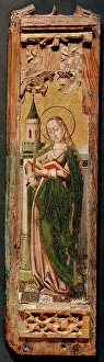 Great Martyr Barbara Prints: St Barbara, 16th century. Creator: Unknown