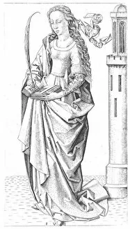 Illustrated Collection: St. Barbara, late 15th century. Creator: Master FVB
