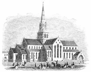 Augustus W Pugin Collection: St Barnabas Catholic Church, Nottingham, 1844. Creator: Unknown