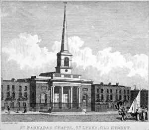 Old Street Gallery: St Barnabas Chapel, Finsbury, London, c1820. Artist