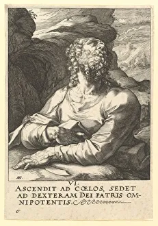 Goltzius Prints: St. Bartholomew, from Christ, the Apostles and St. Paul with the Creed, ca. 1589