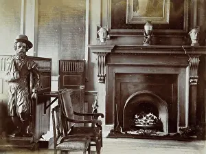 Chimneypiece Prints: St Bartholomew's Hospital, London: the fireplace in the steward's office, c1907