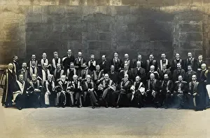 Employee Prints: St Bartholomew's Hospital, London: group portrait in academic costume