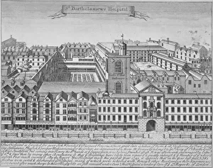 Rahere Gallery: St Bartholomews Hospital, Smithfield, City of London, 1723