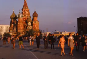 The Terrible Prints: St. Basils in Evening light, Red Square, Moscow, c1970s. Artist: CM Dixon