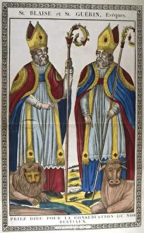 Blaise Collection: St Blaise and St Guerin, 19th century