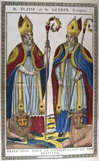 Blaise Collection: St Blaise and St Guerin, 19th century