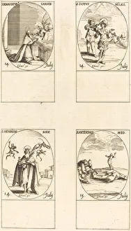Cardinal Collection: St. Bonaventura; St. Justus; St. Henry, Emperor; St. Antiochus. Creator: Jacques Callot