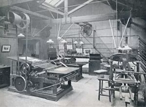 St. Bride Foundation School. Letterpress Machine Room, 1917