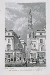 Bookseller Prints: St Brides Avenue, London, 1829. Artist: James Tingle