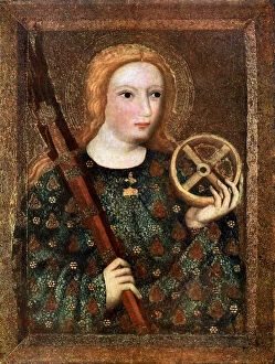 St Catherine Of Alexandria Gallery: St Catherine, 1365-1367 (1955). Artist: Master Theodoric