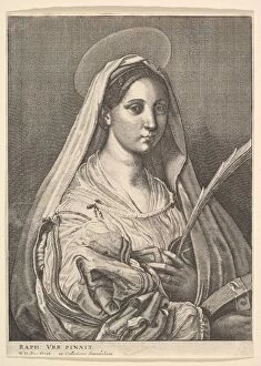 Sanzio Raphael Collection: St. Catherine of Alexandria, 1644-52. Creator: Wenceslaus Hollar