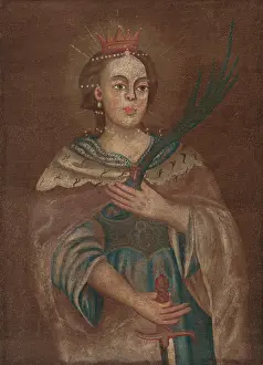 Branch Prints: St. Catherine of Alexandria, 1785-1800. Creator: Unknown