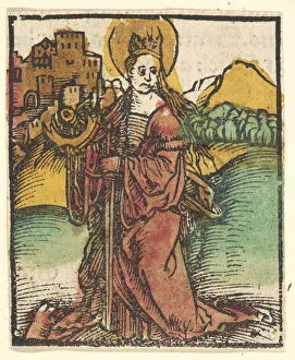 Grien Hans Baldung Prints: St. Catherine (copy), after 1511. Creator: Unknown