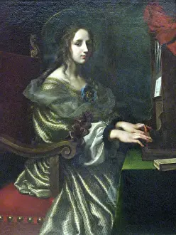 Tuscany Prints: St Cecilia, 1700. Creator: Carlo Dolci