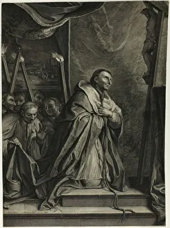 Edelinck G And Xe9 Prints: St. Charles Borromee, n. d. Creator: Gerard Edelinck