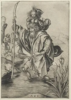 Martin Schongauer German Prints: St. Christopher. Creator: Martin Schongauer (German, c. 1450-1491)