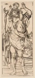 1471 1528 Prints: St. Christopher Crossing the Stream