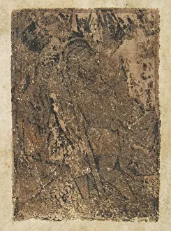 Christopher St Prints: St. Christopher (Schr. 2839m), 15th century. 15th century. Creator: Anon