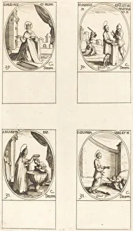 Martyrs Prints: St. David, King and Prophet; Sts. Sabinus and Venustianus; St. Sylvester; St. Colomba