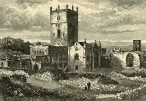 Nash Collection: St. Davids Cathedral and the College, from the North-East, 1898. Creator: Unknown