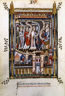St Denis, St Rusticus and St Eleutherius before Sisinnius, 1317