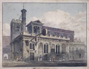 George Shepherd Prints: St Dunstan in the West, London, 1811. Artist: George Shepherd