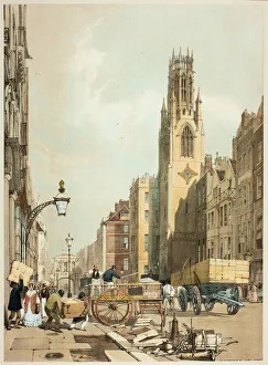 Moving House Prints: St. Dunstans Fleet Street, plate 23 from Original Views of London as It Is, 1842