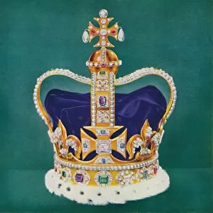 Prince Albert Frederick Of Wales Gallery: St. Edwards Crown, 1937. Creator: Unknown