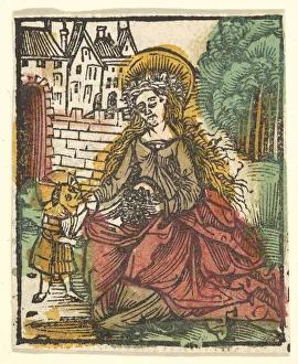 Grien Hans Baldung Prints: St. Elizabeth (copy ?), after 1512. Creator: Unknown