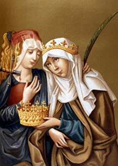 Elizabeth Of Hungary Gallery: St Elizabeth of Hungary and St Lucy, 1878