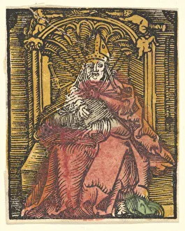 Grien Hans Baldung Prints: St. Erasmus (copy), after 1512. Creator: Unknown