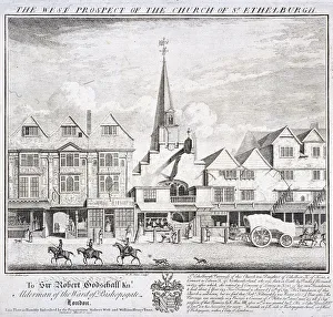 William Henry Toms Prints: St Ethelburga-the-Virgin within Bishopsgate, London, 1736. Artist: William Henry Toms