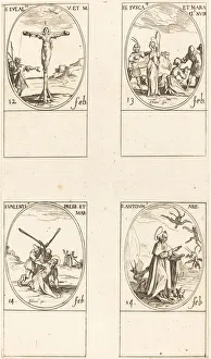 Martyrs Prints: St. Eulalia; St. Fusca and Maura; St. Valentine; St. Anthony. Creator: Jacques Callot