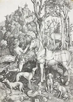 Convert Prints: St. Eustace, c.1501. Creator: Albrecht Durer