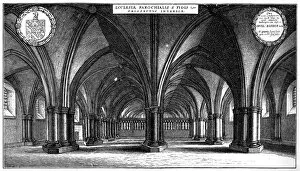 St Faiths Church in the crypt of old St Pauls Cathedral, London, 1657 (1892).Artist: Wenceslaus Hollar