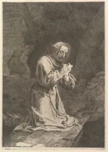 Mellan Claude Collection: St. Francis of Assisi. Creator: Nicolas Bazin