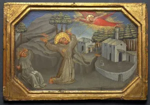 St. Francis of Assisi Receiving the Stigmata, c. 1430. Creator: Bicci di Lorenzo (Italian