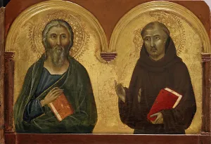 Tuscany Prints: St Francis (part of a polyptych), 1340. Creator: Niccolo di Segna