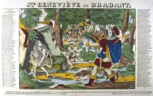 St Genevieve of Brabant in the forest, 19th century