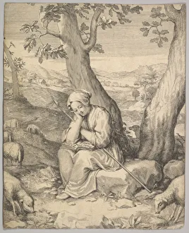 Genevieve Prints: St. Genevieve. Creator: Claude Mellan